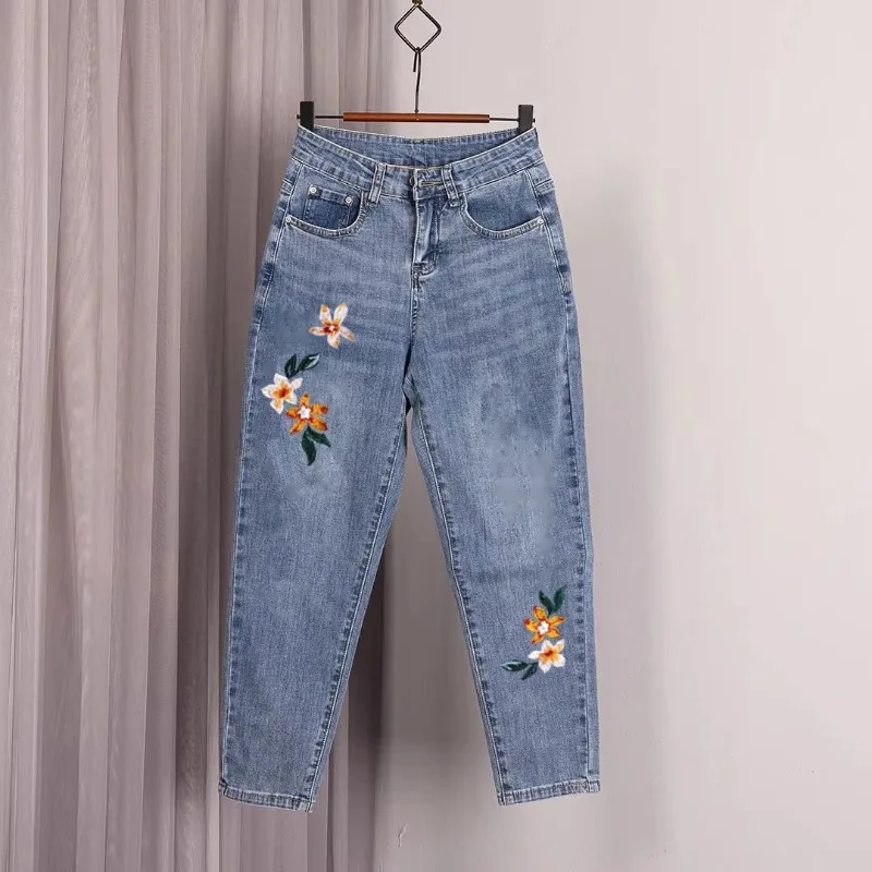 Pantalones Palazzo de Verano para Mujer, de Cintura Alta, Corte Holgado, con Bordado Chino, Diseño Delgado Novedad 2026