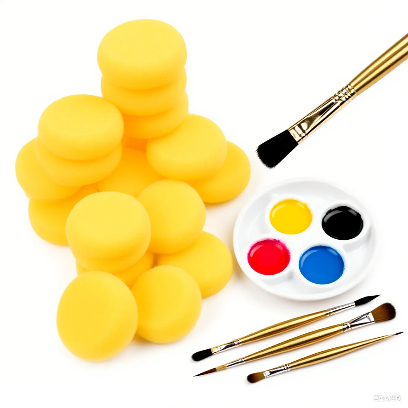 5/10/20Pcs Round Shape Ceramic Sponge Throwing Water Absorbing Foam Pottery Sculpture Clay Foam Cleaning Painting Tools