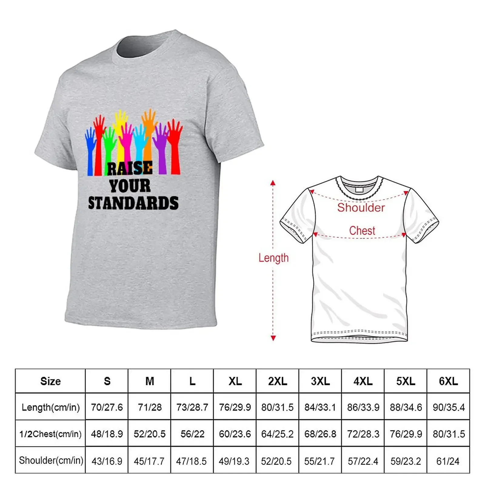 Tony Robbins Motivation - Raise Your Standards! T-Shirt tops oversizeds summer clothes mens plain t shirts