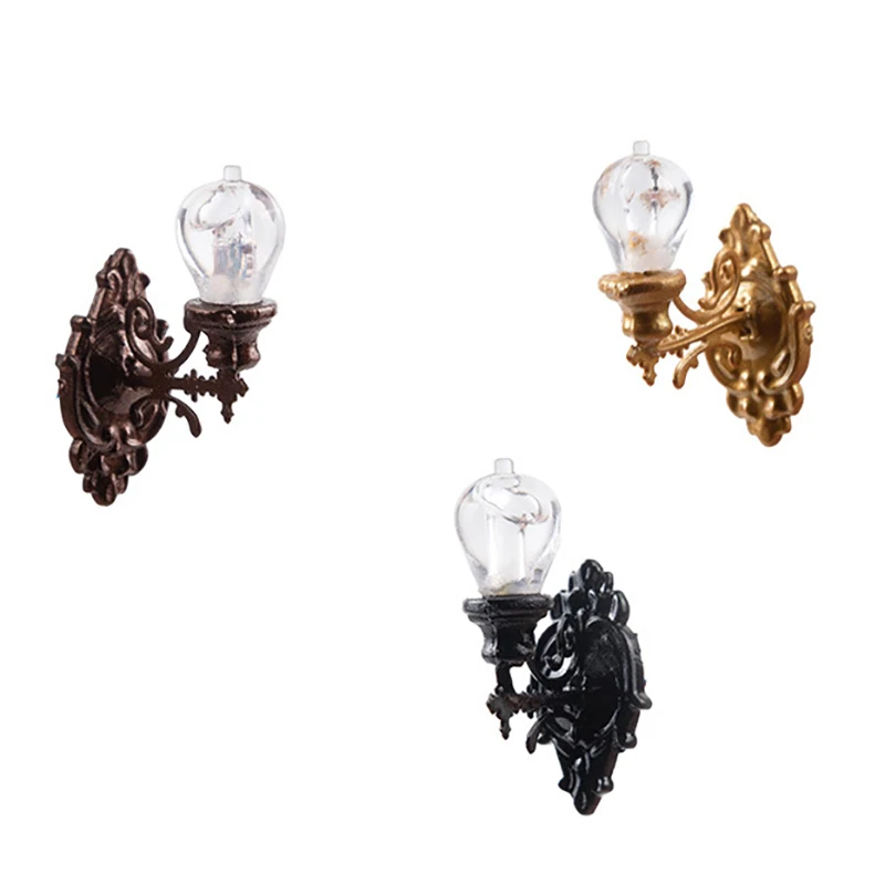 Miniatuur poppenhuis wandlamp licht bureaulamp mini LED-verlichting woondecoratie pop meubilair speelgoed kan helder zijn