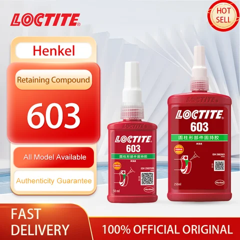 100% Original Loctite 603 Retaining Compound Oil Tolerant Anaerobic Sealant High Strength Threadlocker 50ml/250ml