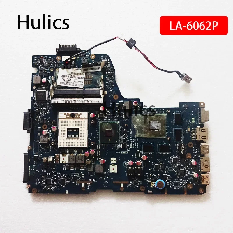 

Материнская плата Hulics для ноутбука Toshiba Satellite A660 A665 LA-6062P K000109880, материнская плата HM55 DDR3