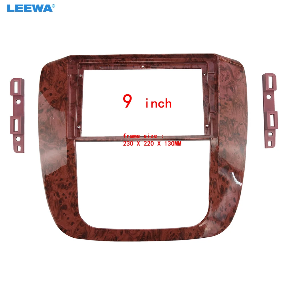 

LEEWA Car Audio 9" Big Screen Head Unit Dash Fascia Panel Frame Kit Adapter For GMC Yukon 2007-2012 Radio Dash Frame #CA7902