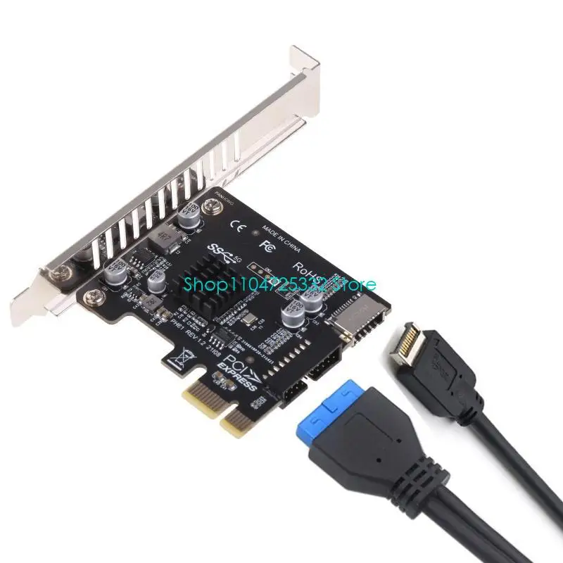 P5EA PCI-E to USB Expansion Card 5Gpbs Type E PCI for Express Card 19/20 Pin Head