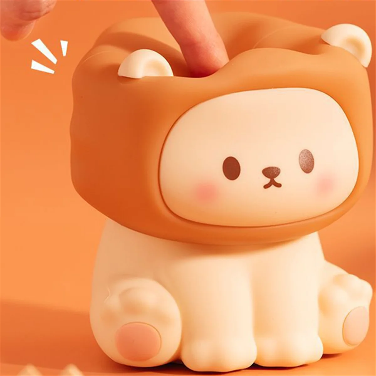 مصباح ليلي أسد قابل لإعادة الشحن ، مصباح إضاءة ناعم ، نوم بجانب السرير ، ربت تغذية العناية بالعين