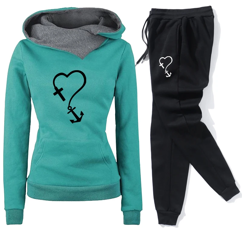 Felpe con cappuccio di alta qualità da Jogging tuta da donna stampa vendite calde sport abbigliamento quotidiano pantaloni della tuta Casual nuovo