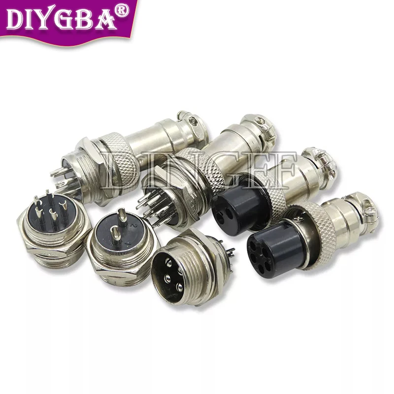 1Set GX16 Male & Female 16mm Connector Metal Circular Aviation Socket Plug 2PIN 3PIN 4PIN 5PIN 6PIN 2P 3P 4P 5P 6P 7P 8P 9P