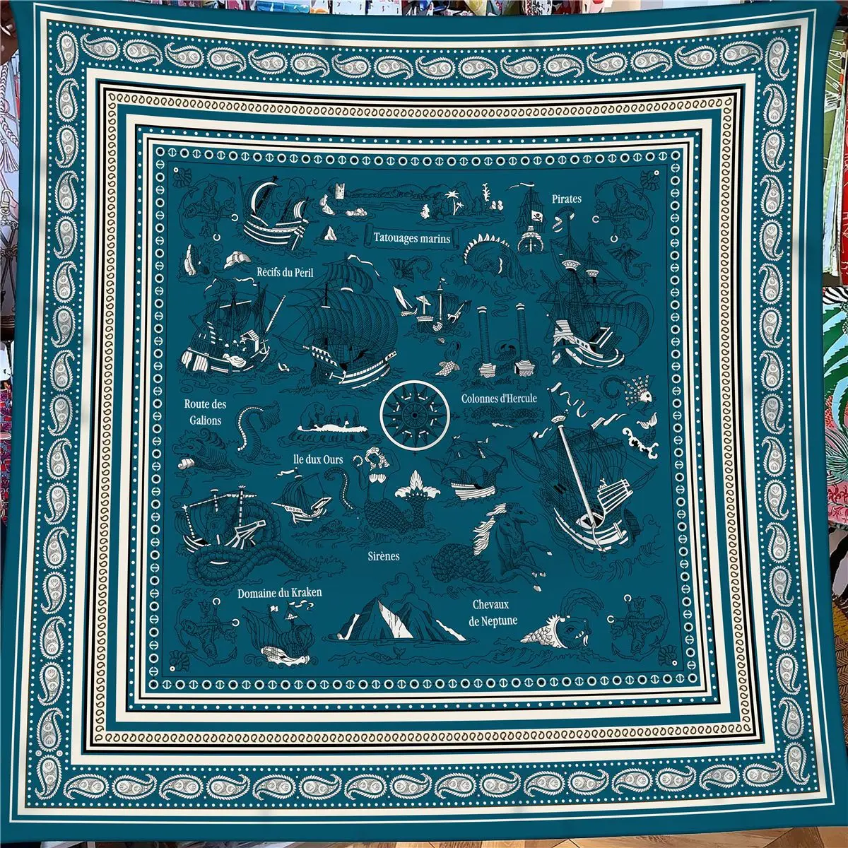 

130 см * 130 см модная женская шаль с принтом женский шарф с принтом морская парусная лодка с принтом накидки