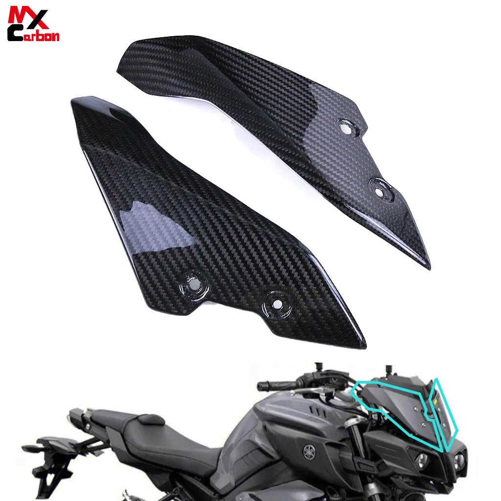 

Motorcycle Modified Real Carbon Fiber Windshiled Side Covers Protectors Panels Accessories For Yamaha MT10 FZ10 2016 2017 2018