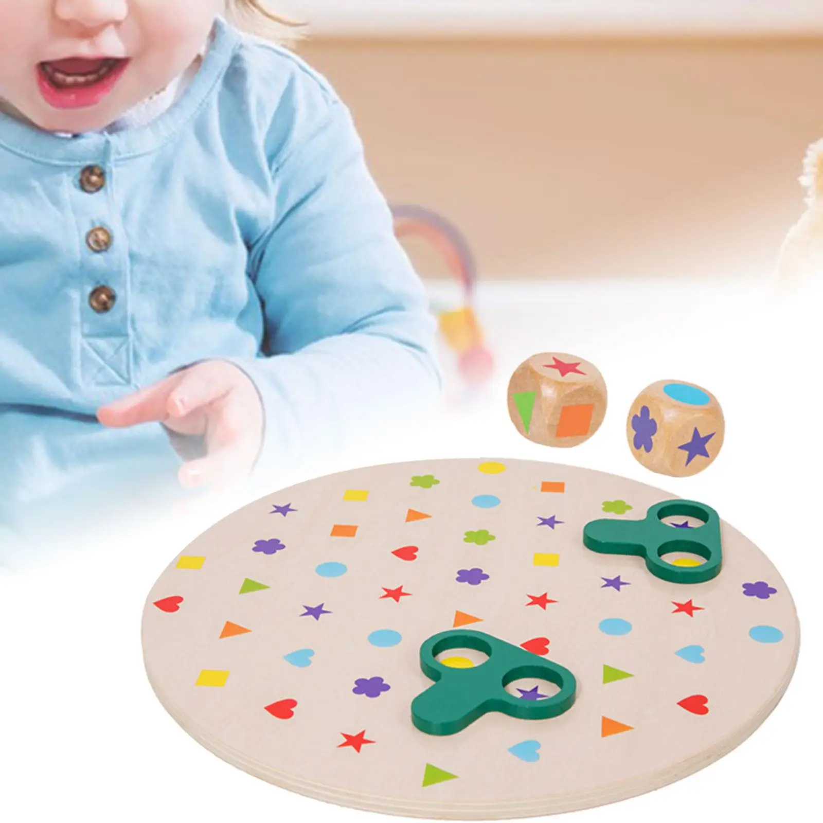 Giocattolo per abbinamento di forme e colori che riconoscono forme e colori Gioco per l'apprendimento in età prescolare Dadi rotolanti educativi precoci per bambini