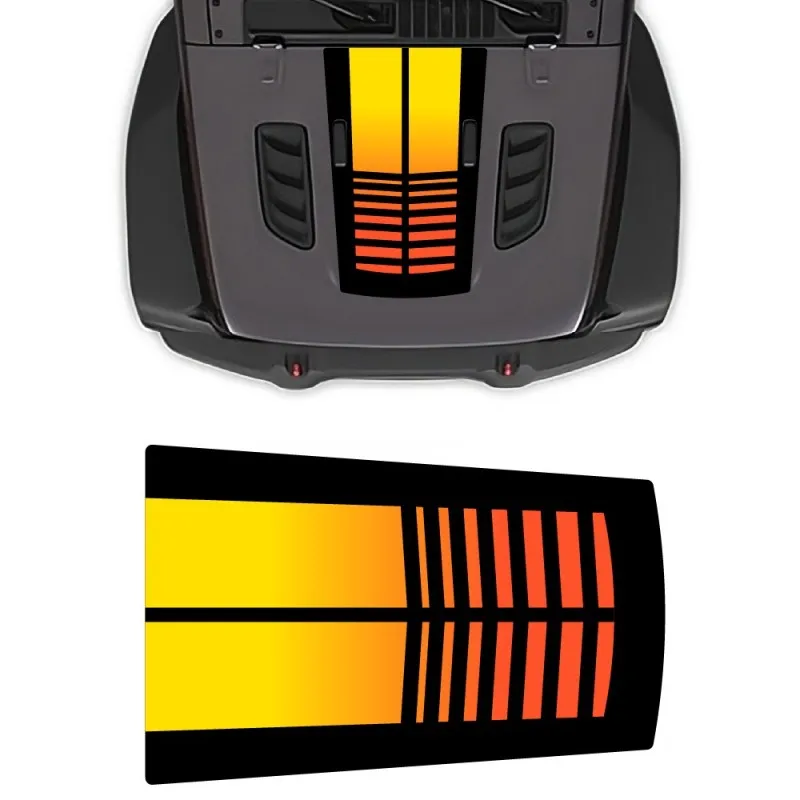 Car Vinyl Stickers For Jeep Gladiator hood stripes with motion effect compatible Sport decals
