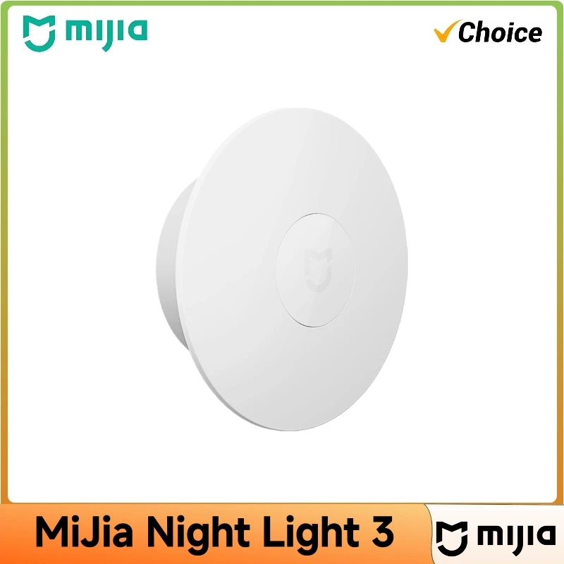 

Mijia Night Light 3 Motion Sensor Bedside Lamp with Adjustable Brightness Smart Human Body Detection for BedroomKids Room