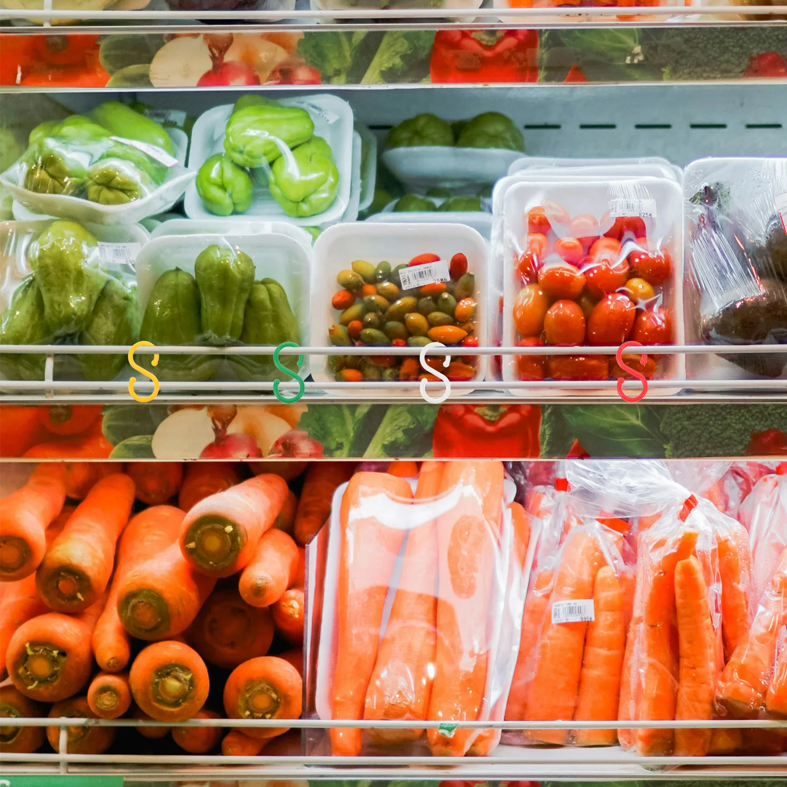 

100Pcs Plastic S Hooks for Hanging Multipurpose Display Snacks Light Strings Plants Outdoor Hanging Hooks String Light Hangers