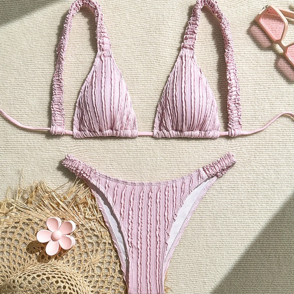

Solid Color Sexy Bikini Women's Swimsuit Beach Swimsuit