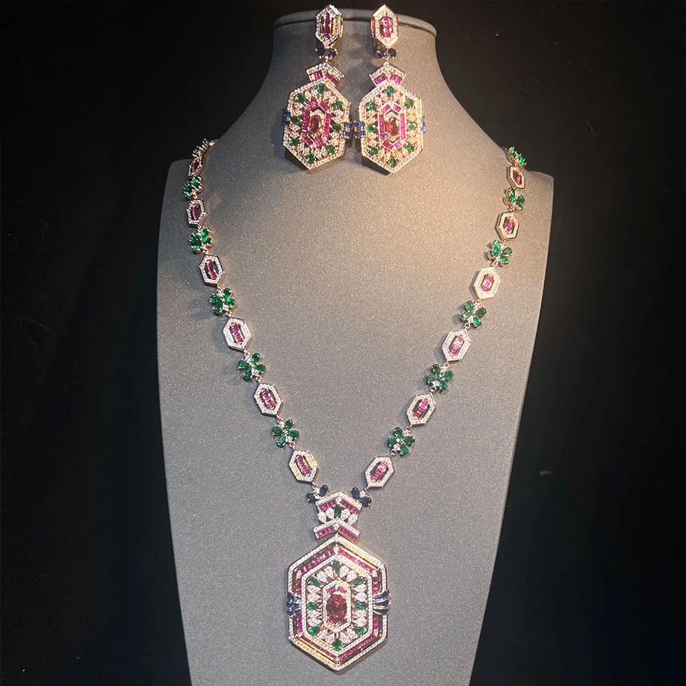 

Длинный свитер, цепочка, ожерелье, серьги, комплект ювелирных изделий для женщин, модный комплект ожерелья с регулируемыми звеньями и застежкой