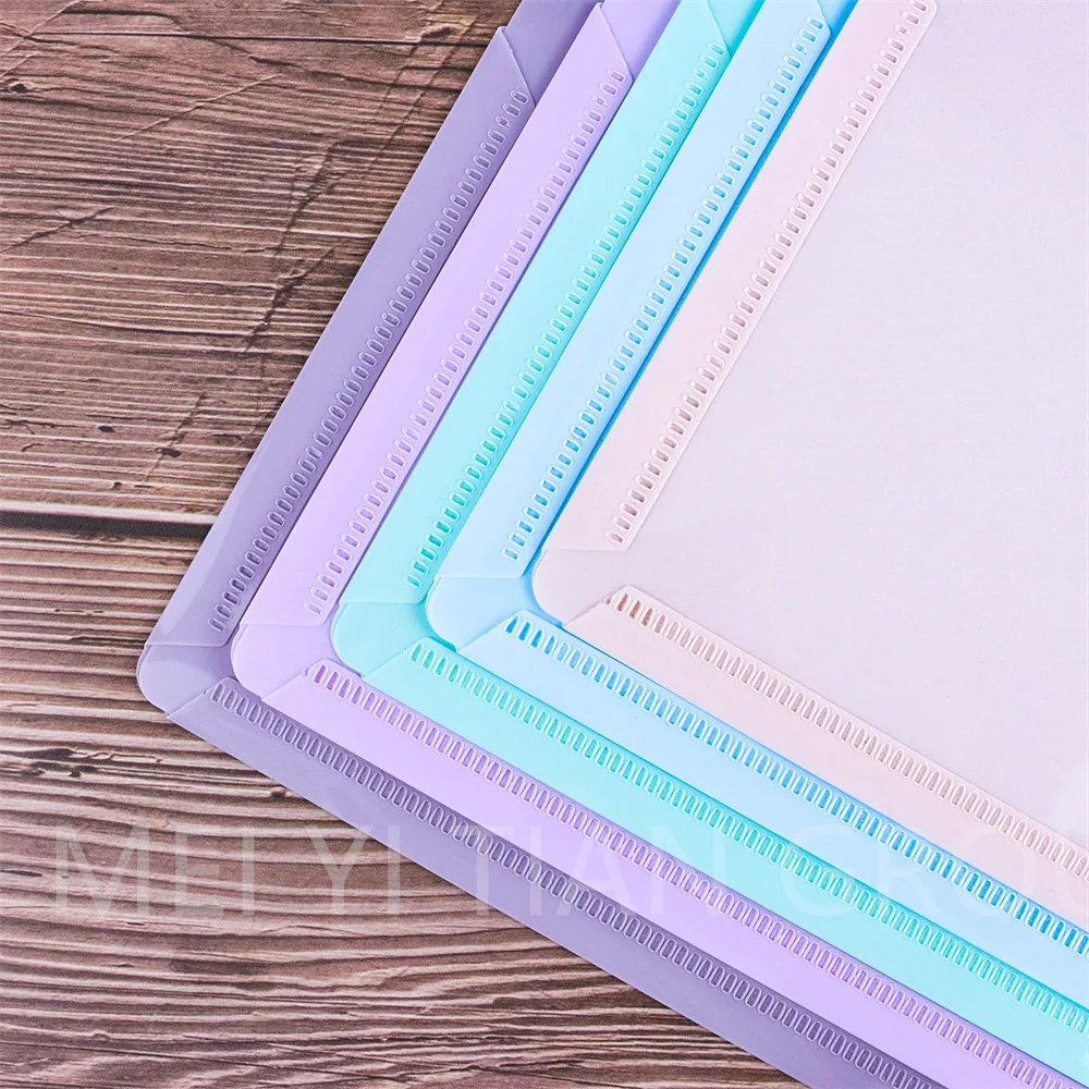 Colored Discbound Slash Pocket Folder 5 Color Discbound Notebook Divider Pocket 9 Disc Pocket Envelope for Disc Planner Notebook