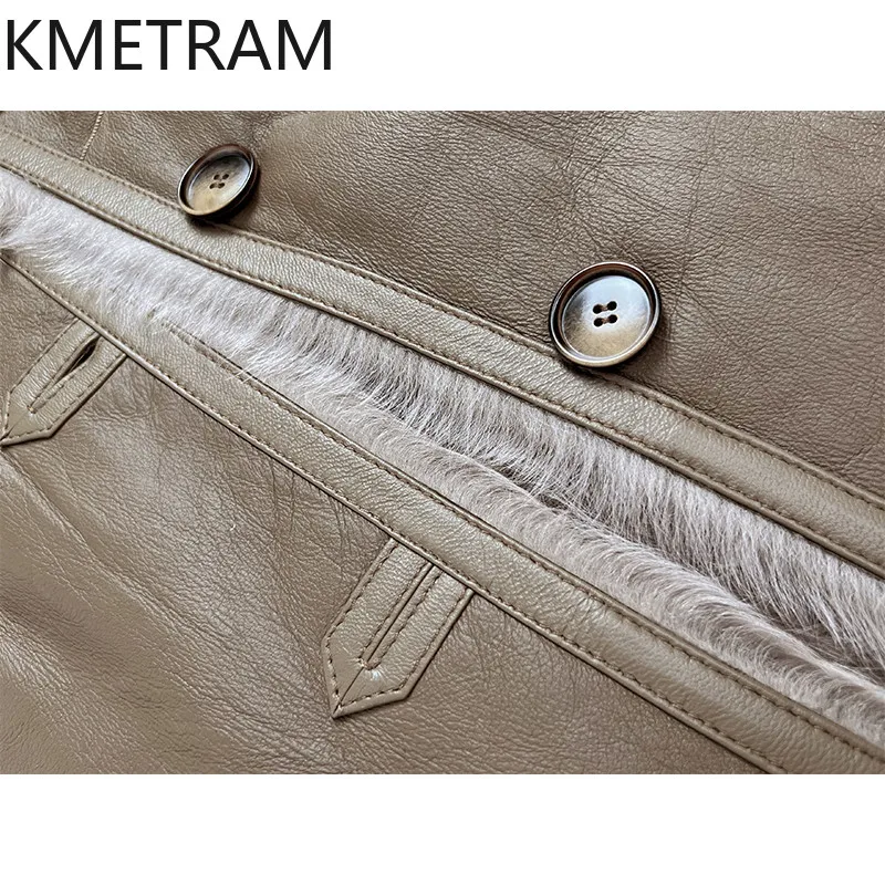 Naturalna kurtka z owczej wełny Xiaohu, dwustronna, luksusowa, z prawdziwego futra, zimowa odzież damska 2025 шуба