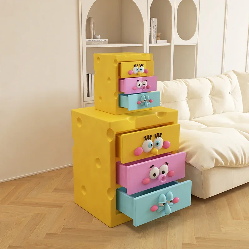 

New Cartoon Bedside Table, Simple Modern Home Bedroom Storage Rack, Side Table, Creative Room Floor Decoration