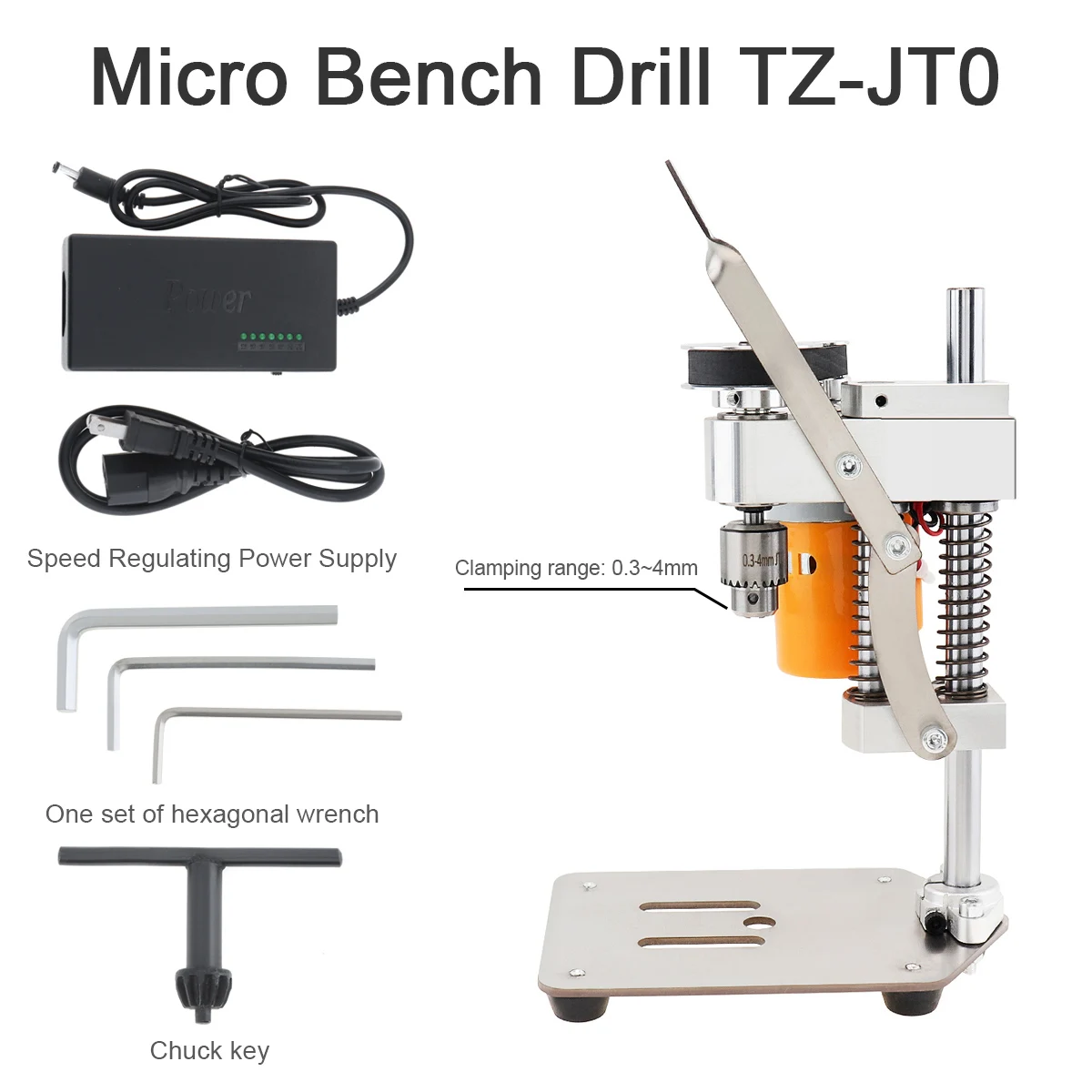 Imagem -03 - Precisão Jt0 Bancada Elétrica Broca Mini Tapping Machine Jt0 Drill Chuck Máquina de Perfuração de Madeira e Metal 180w Alta