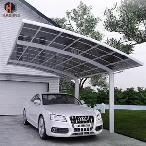 Carport gazebo Aluminium Mewah yang Disesuaikan 2 eksterior mobil 3x6 kanopi logam luar ruangan gudang polikarbonat parkir garasi putih 10 carport logam penjualan terbaik - №