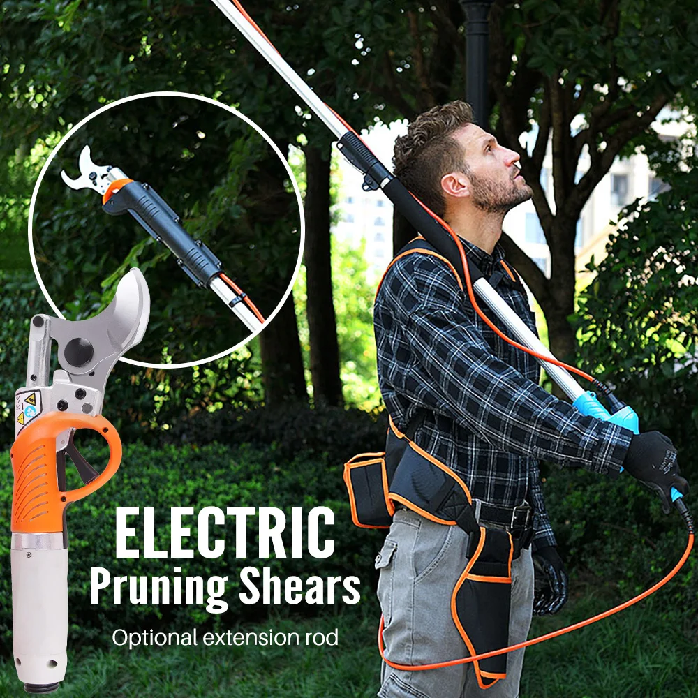 

Electric Pruning Shears 36V Lithium Branches Scissors 0-45mm High Branch Hedge Trimmer Extension rod 1.2-1.8m