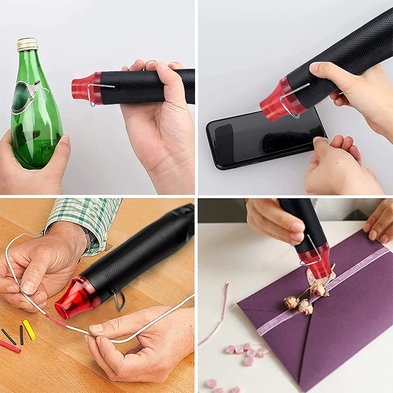 Imagem -05 - Hot Air Heat Gun para Faça Você Mesmo Mini Kit de Ferramentas Temperatura Elétrica Power Blower Shrink Tubing Soldering Wrap Plastic Rubber Stamp 300w