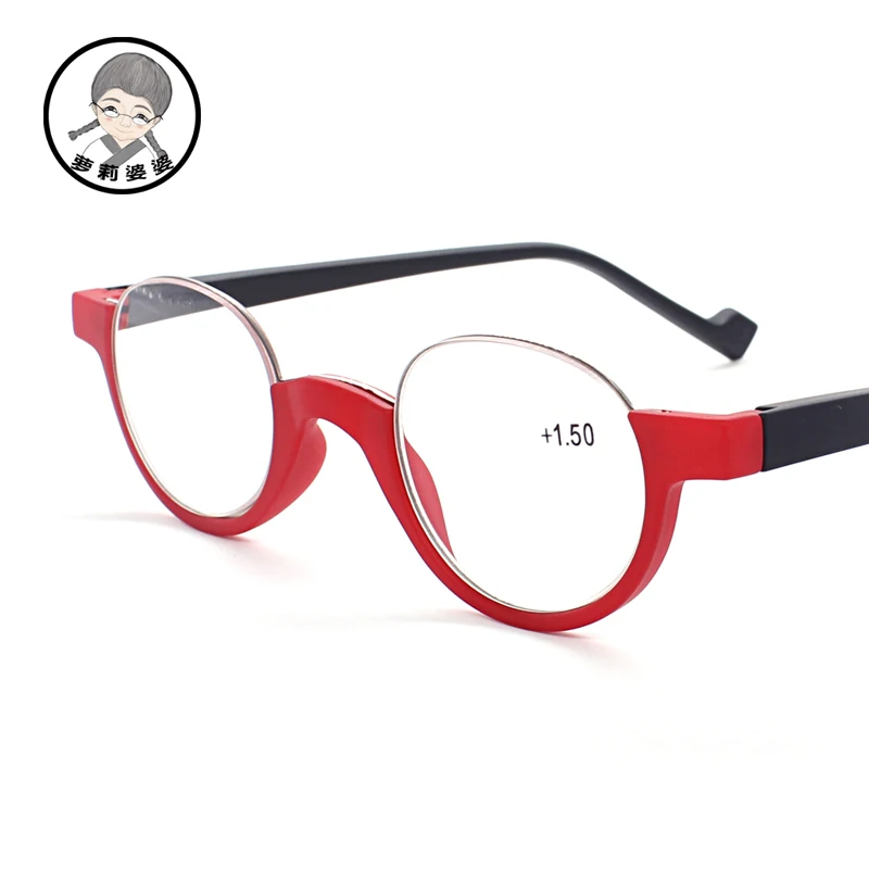 

Reading Glasses Woman and Men Anti Blue Light Retro Circlar Metal Prescription Glasses for Small Face Red 1 1.5 2 2.5 3 3.5