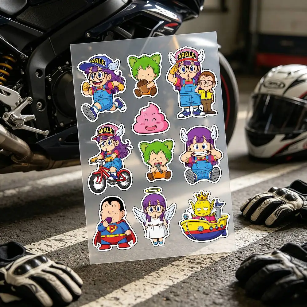 Pegatinas Arale para carrocería de automóvil, parachoques, ventanas, motocicleta, portátil, paredes, calcomanía de vinilo, accesorios de tuning para automóvil