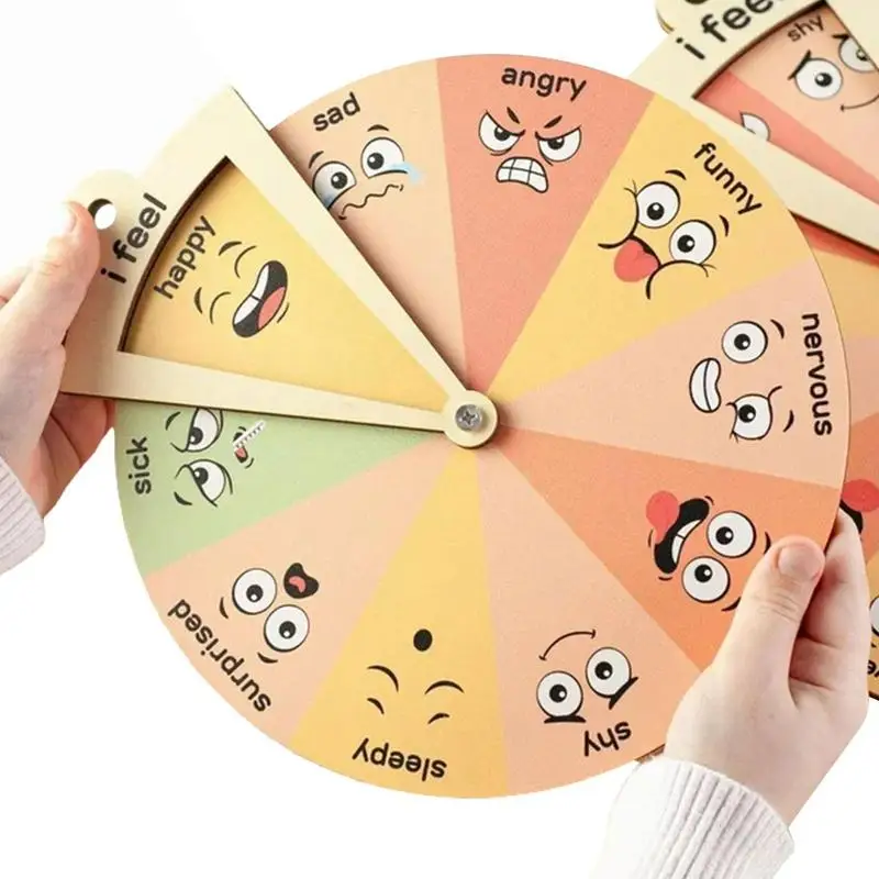 Emotion Wheel Montessori Toys Sociology Of Education Feeling Expression Poster Sign For Virtual Learning Educational Game