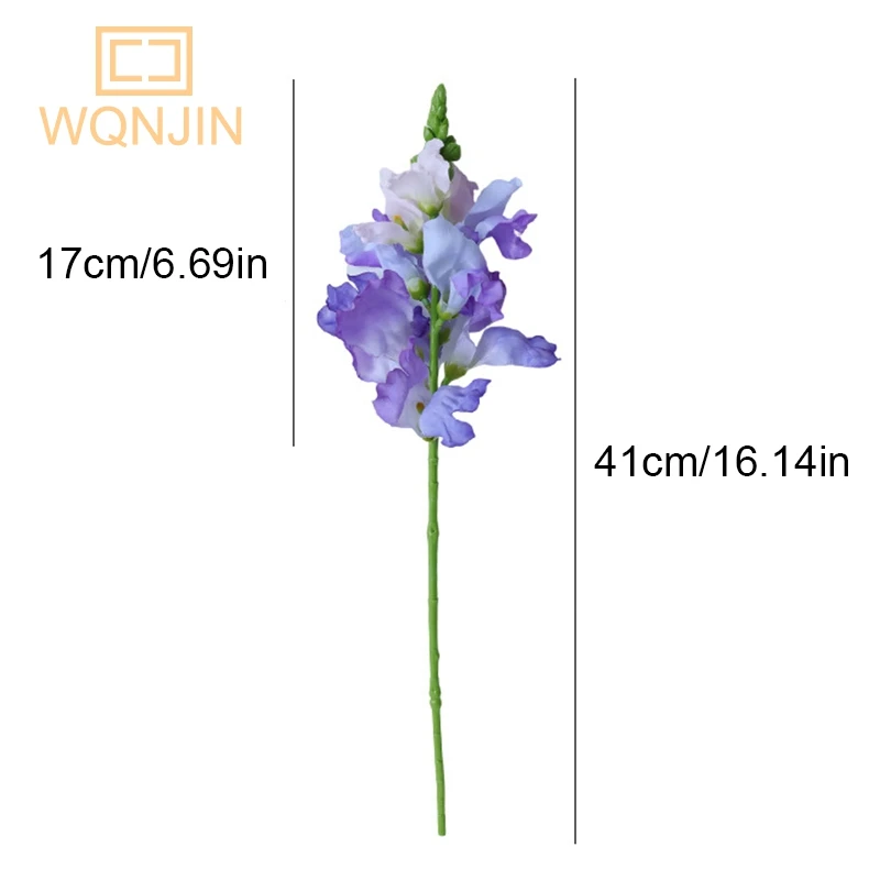 1 قطعة زهرة الصفير البنفسجي وهمية الحرير الزهور الاصطناعية Mariage حفلة عيد ميلاد الزفاف الأزهار ديكور المنزل الزينة فلوريس #4