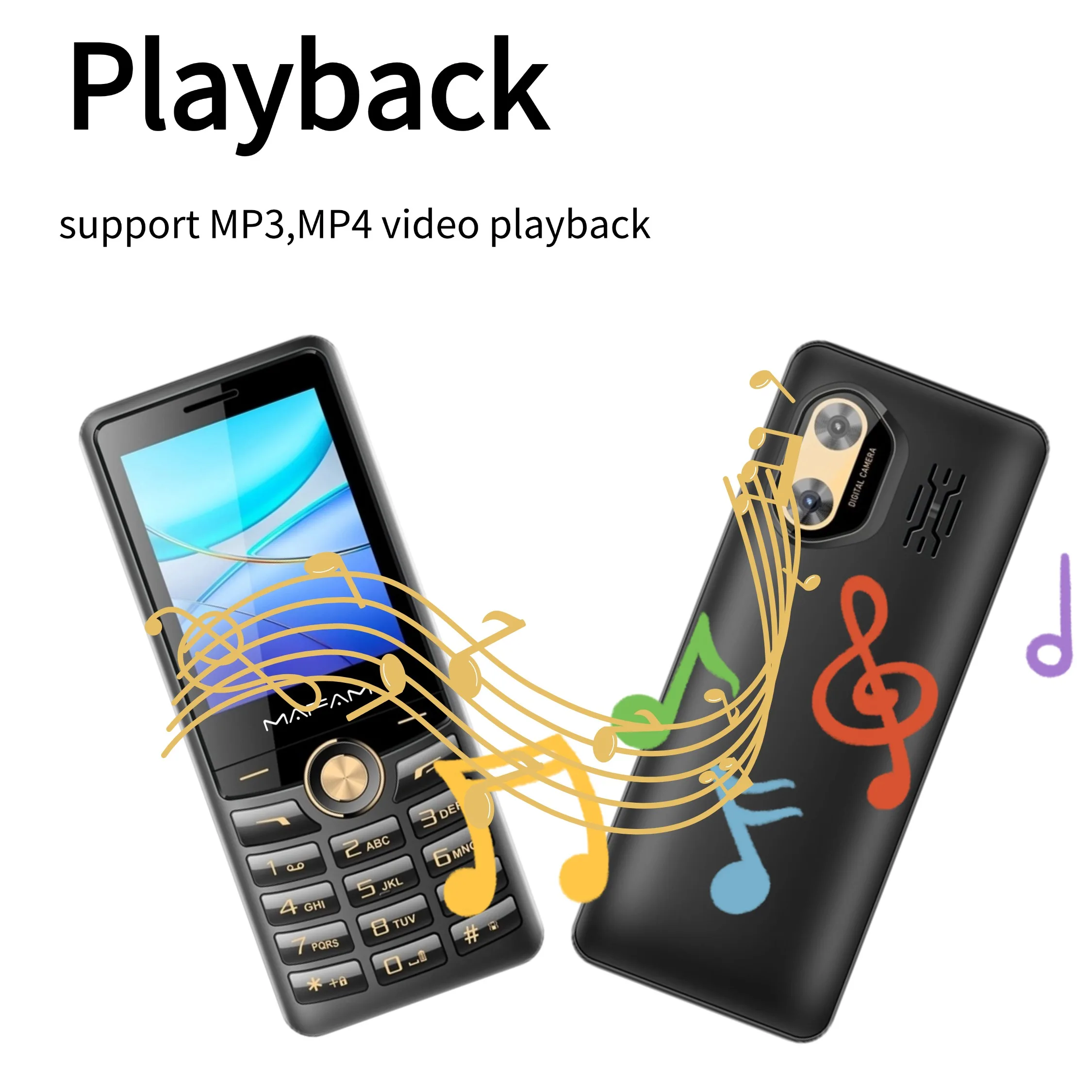 Mafam H7370 Low Price Triple SIM Slots Mobile Phone 2.8" Large Display Loud Voice Strong Torch Speed Dial Phone For The Elderly