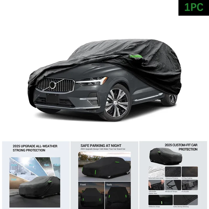 

Автомобильный чехол на заказ, водонепроницаемый, всепогодный, для автомобилей, защита от дождя, снега, солнца, в помещении и на открытом воздухе для Volvo XC60 2018-2025 гг.