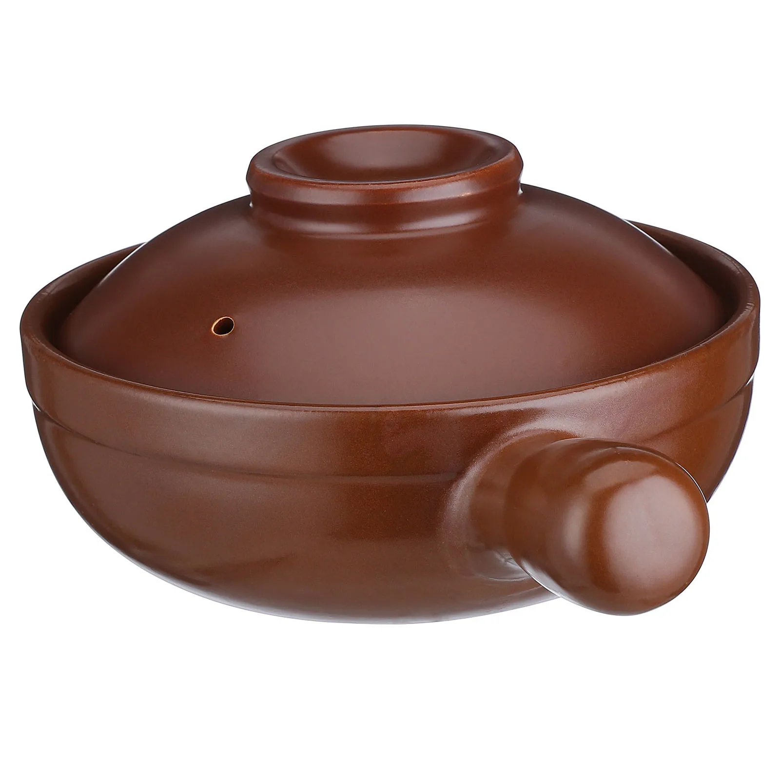 

650Ml Casserole Traditional Handcrafted Earthenware Pot for Soup Rice and Hot Pot Smooth Surface Easy Clean Heat Resistant