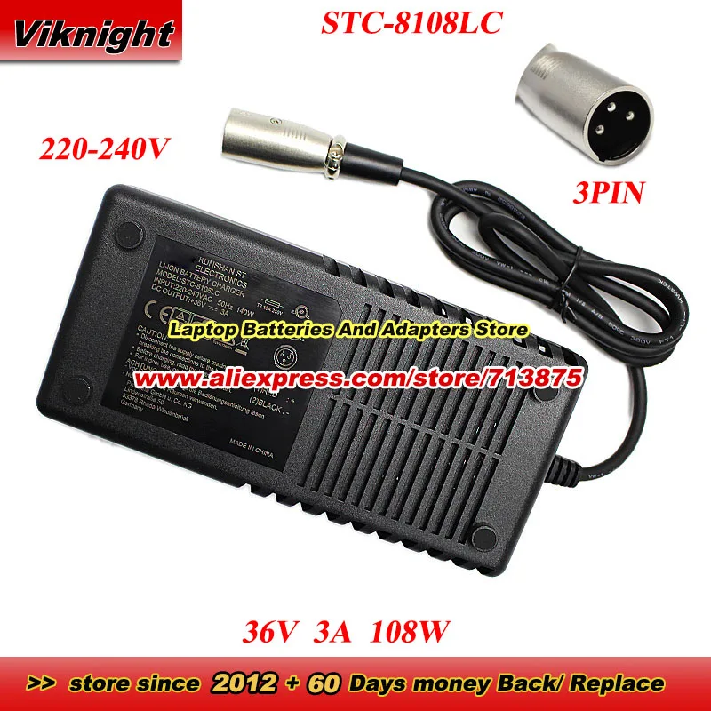 36V 3A STC-8108LC AC Adapter INPUT 220-240VAC 3PIN Power Supply