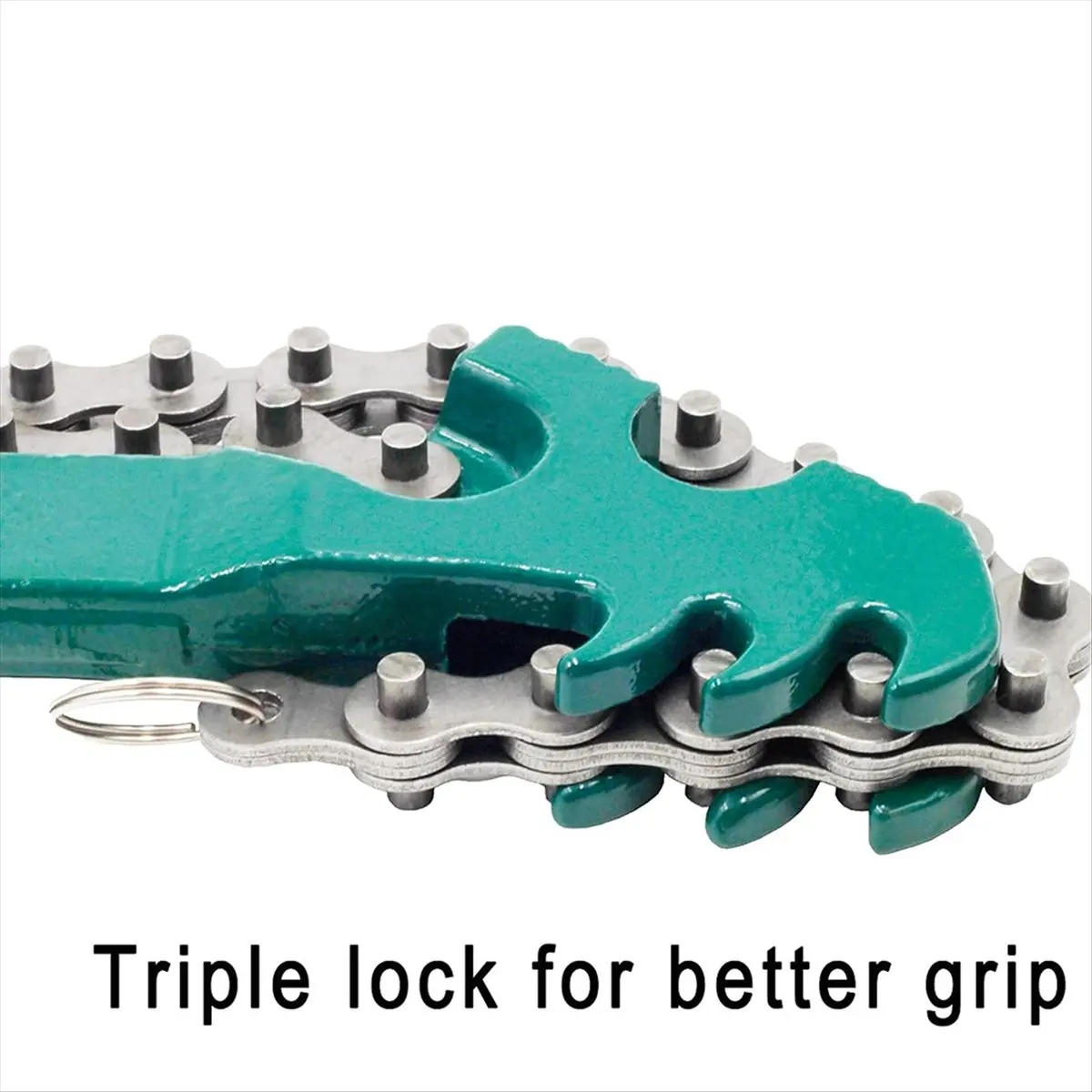 (AD11] Sturdy Adjustable Heavy Duty Ratchet Chain Oil Filter Wrench Reversible Chain Style Pipe Mount Wrench 16 Inch