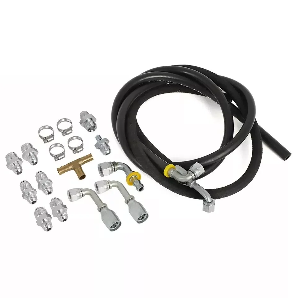 Steering Hose Hookup w/ 6AN Fitting For Hydroboost Power Brake Booster Truck/Car