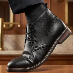 Plus Size Men Ankle boots Brand Desert Boots Comfortable Leather Boots For Men#KD587
