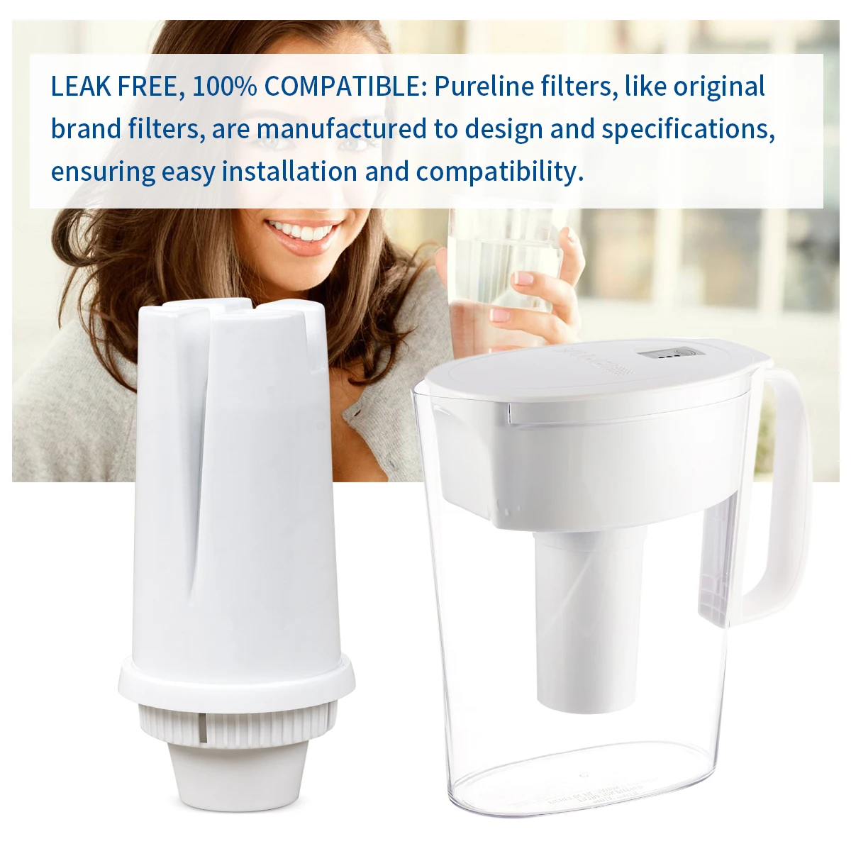 Water Filter for Brita Water Filter, Brita Pitcher Filter Standards Grand, Lake, Capri, Wave Classic 35557, Mavea 10700