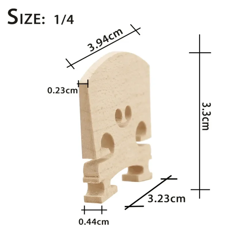 High Quality Maple Wood Regular Acoustic Violin Bridge 1/8 & 1/4 & 1/2 & 3/4 & 4/4 Optional Sizes Durable Violin Bridge