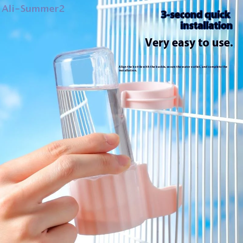 

{MX} Dual Purpose Bird Feeder Water Dispenser Large Capacity Transparent Automatic Feeding Watering Bird Cage Accessories
