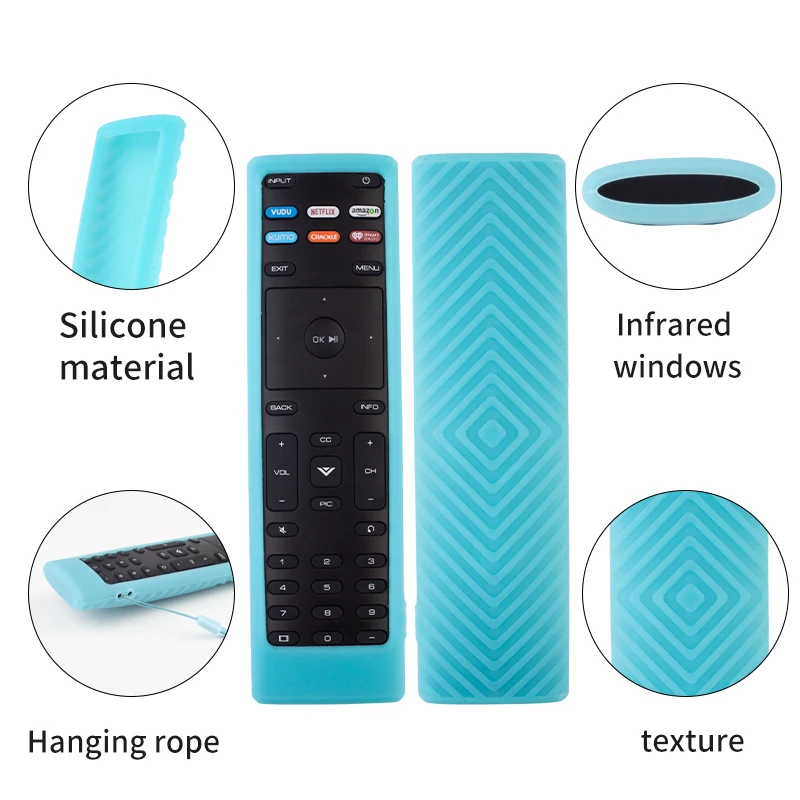 1 szt. Świecący silikonowy futerał na pilota Vizio XRT136 XRT140 PREV uniwersalny Smart TV Control Skin Sleeve