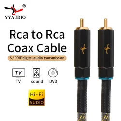 RCA do RCA kabel cyfrowy koncentryczny kabel Audio Subwoofer kabel SPDIF męski złącze stereofoniczne Premium Subwoofer Hifi kabel AV TV