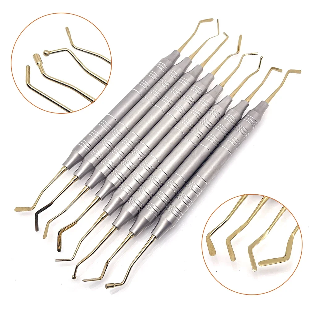 

8 шт., стоматологическая композитная смола, шпатель, набор наполнителей из смолы, инструменты для ремонта стоматолога, инструменты для восстановления стоматологии