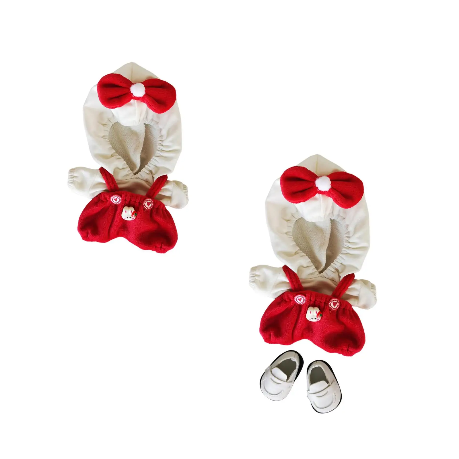 Pantaloni con cappuccio per bambola di peluche Giocattolo per bambola fai da te Puntelli per foto di moda morbidi per bambini Regalo di compleanno Costumi adorabili per bambola da 5,91 pollici