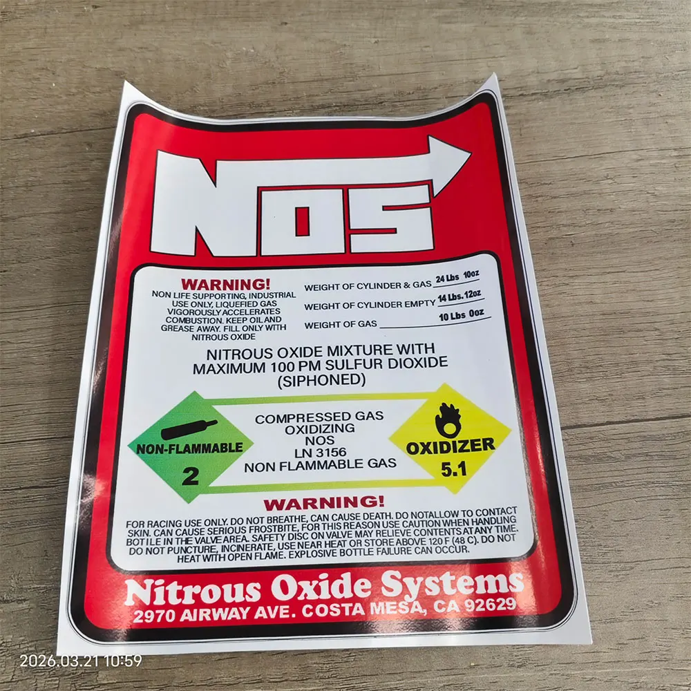 

For Drag Racing Creative Car Racing Stickers NOS Nitrous Oxide Systems Decals Tuning Racing Vinyl Motocross Racing Car Styling