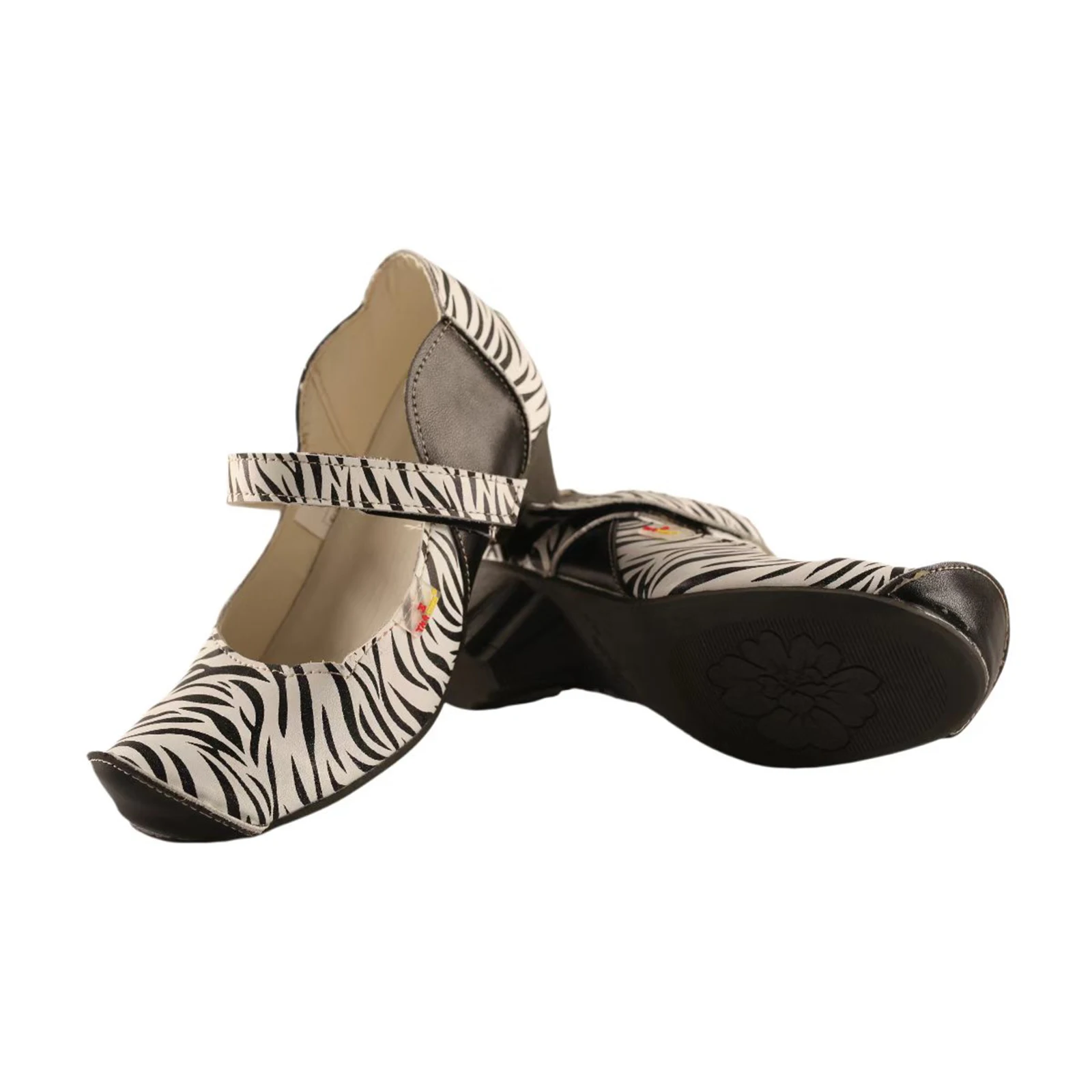 TMA EYES Gestreifte High-Heel-Plateau-Sandalen für Damen mit einzigartigem bootförmigem Design – Detail 3