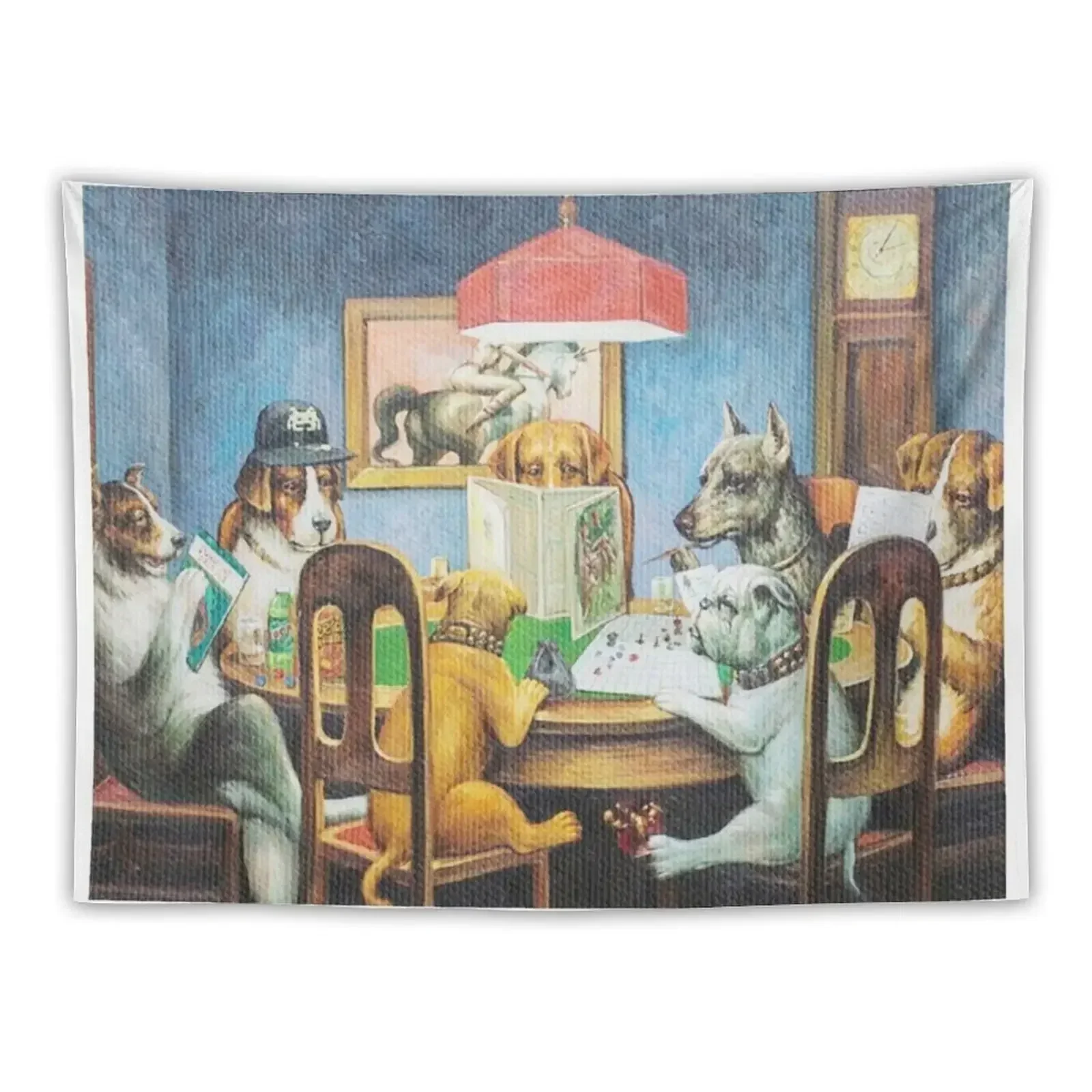 Dogs Playing D&D Tapestry Nordic Home Decor Wall Decor Korean Room Decor Room Decorations Tapestry