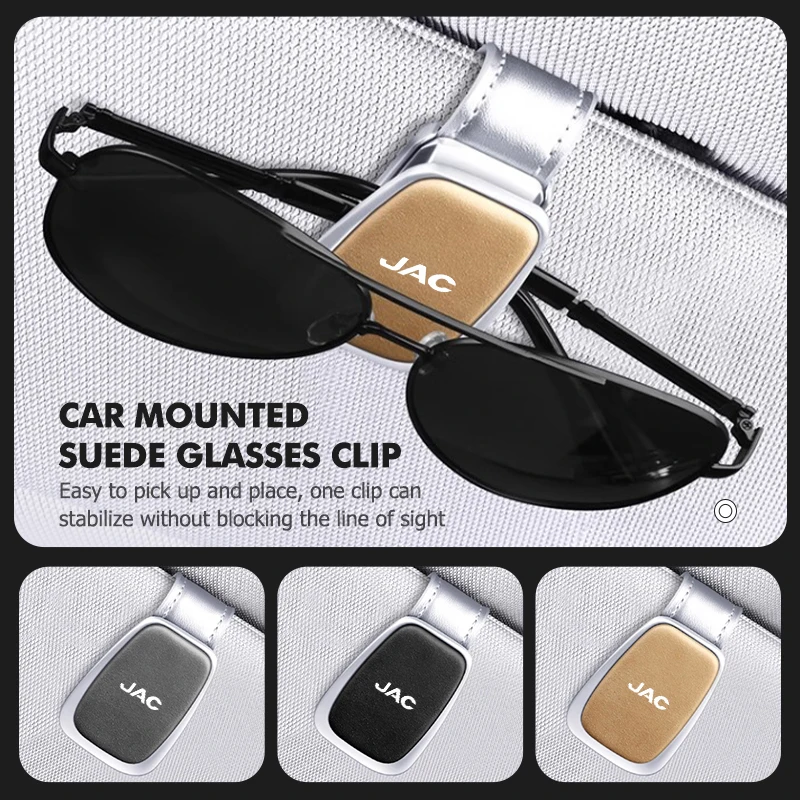 Suporte de Óculos para Quebra-Sol de Carro, Clipe de Armazenamento para Óculos, Estojo para Óculos para JAC JS2 S3 JS3 J2 S5 T8 Refine J5 J6 J7 J4 Vapour