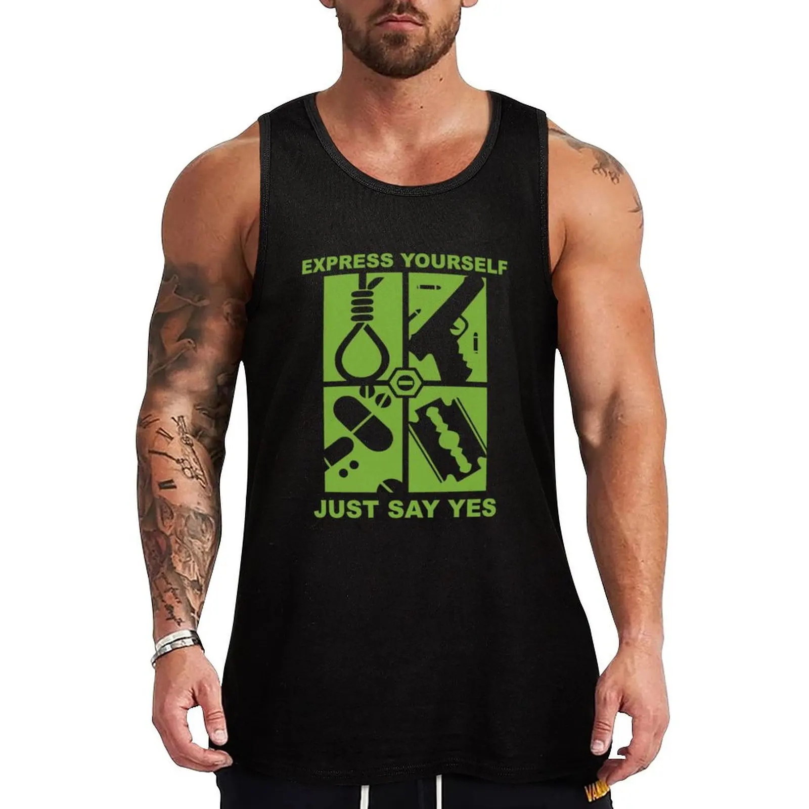 

Type O Negative Orchestra of Death Green Tank Top mens gym clothes sleeveless shirt man gym t shirt men