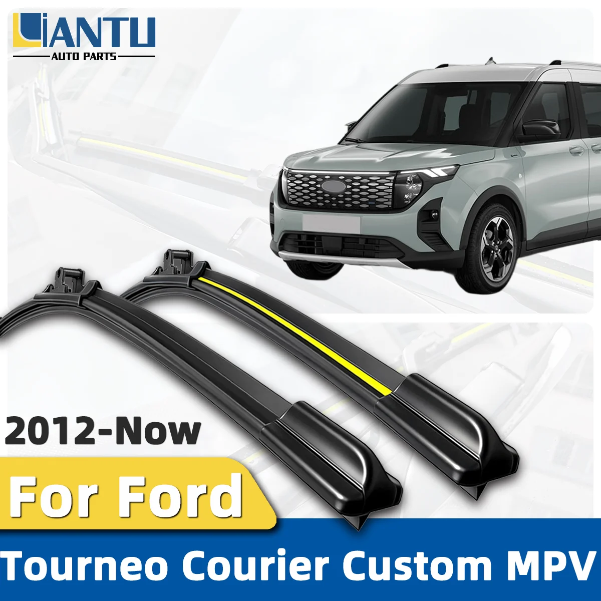 2 Stück Auto-Scheibenwischer für Ford Tourneo Courier Custom MPV 2012-Jetzt Frontscheibenwischer Premium Zubehör 2025 2024 2023